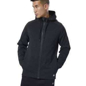 Reebok Training Supply Kapuzenpullover Herren - Schwarz - DE 198-VHT